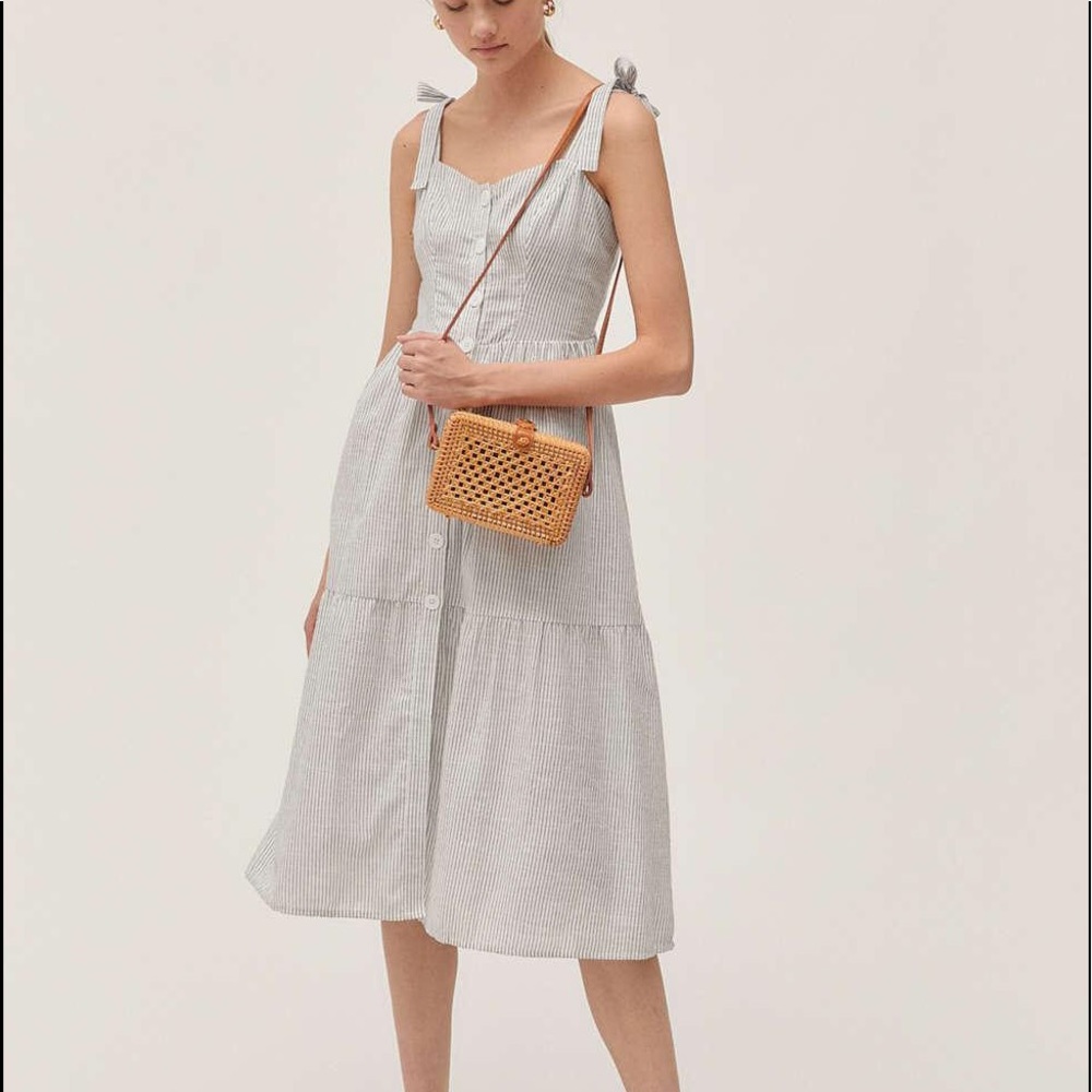 Striped midi dress; worn once or twice